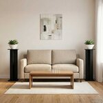 vidaXL Support de Plante 2 pièces Chêne noir 25 x 25 5 x 100 5 cm