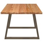 vidaXL Table à manger marron clair bois de chêne massif rectangulaire