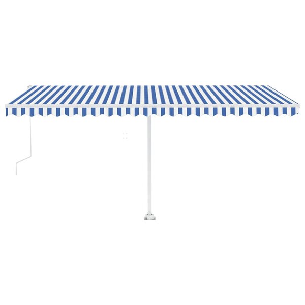 vidaXL Auvent automatique sur pied 500x300 cm Bleu/Blanc