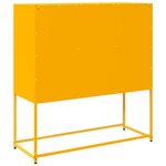 vidaXL Buffet jaune moutarde 100 5x39x107 cm acier laminé à froid
