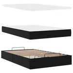 VidaXL Cadre de lit ottoman avec matelas noir 120x200 cm similicuir