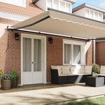 vidaXL Auvent Rétractable Beige 500 × 300 cm Polyester et Acier