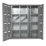 Bloc collectif Leabox  3x4  grade 3  simple face  intérieur  fixation murale  gris poussière ral 7037 finition brillante
