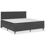 vidaXL Sommier à lattes de lit sans matelas gris tissu 200x200 cm