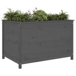 vidaXL Lit surélevé de jardin gris 119 5x82 5x78 cm bois de pin massif