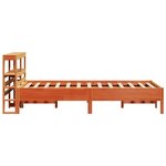 vidaXL Cadre de lit sans matelas cire marron 100x200cm bois pin massif