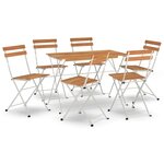 vidaXL Ensemble de bistro pliable 7 Pièces bois d'acacia solide et acier