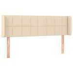 vidaXL Tête de lit avec oreilles Crème 147x16x78/88 cm Tissu