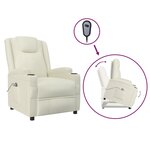 vidaXL Fauteuil Blanc crème Similicuir