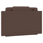 vidaXL Coussin de tête de lit marron 90 cm similicuir