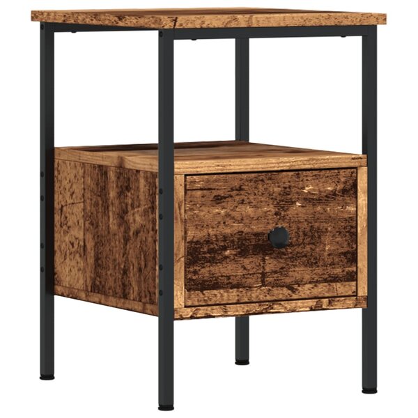 vidaXL Table de chevet vieux bois 34x36x50 cm bois d’ingénierie