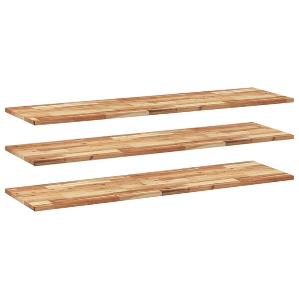 vidaXL Étagères flottantes 3 Pièces 160x40x2 cm acacia massif à l'huile