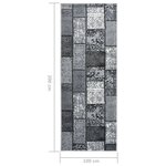 vidaXL Tapis BCF Gris avec motif de blocs 100x200 cm