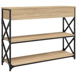 vidaXL Table console chêne sonoma 100x28x75 cm bois d'ingénierie