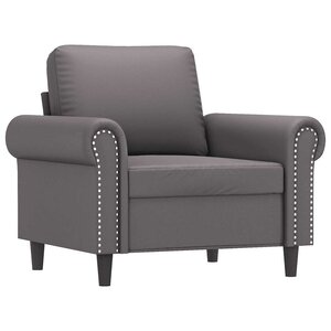 vidaXL Fauteuil Gris 60 cm Similicuir