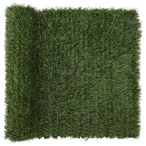vidaXL Clôture Artificielle Vert clair 1 x 6 m PVC et Acier