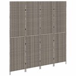 vidaXL Paravent Pliant Manuel Gris 195 x 180 cm polyrotin