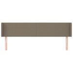 vidaXL Tête de lit avec oreilles Taupe 163x16x78/88 cm Tissu