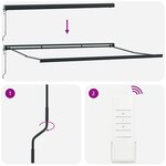 vidaXL Auvent rétractable anthracite et blanc 4 5x3 m tissu/aluminium
