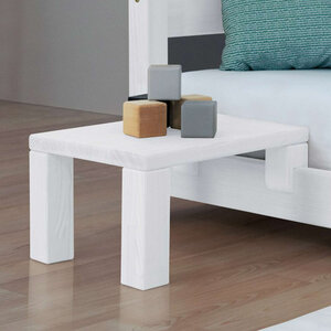 Table de chevet à fixer sur le lit - Blanc - 23 x 32 x 41 cm