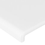 vidaXL Tête de lit avec oreilles Blanc 163x23x118/128 cm Similicuir