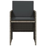 vidaXL Chaises de jardin avec coussins lot de 4 gris résine tressée