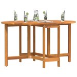 vidaXL Table de Jardin Marron 110 x 60 x 72 cm Bois d'Acacia Massif