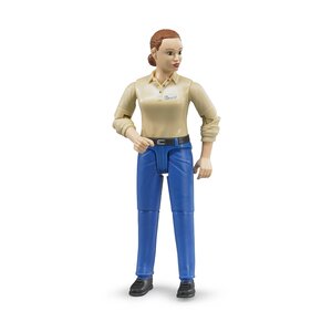 Bruder 60408 - Femme à la peau claire et pantalon bleu