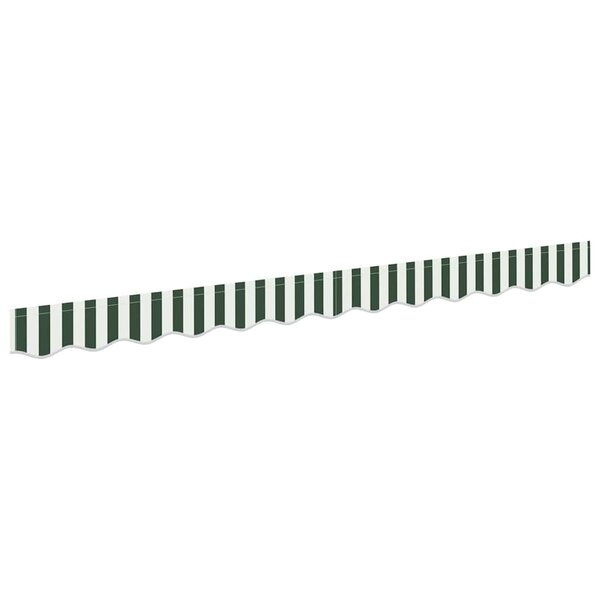 vidaXL Lambrequin de rechange pour 3 m Rayures vertes et blanches