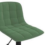 vidaXL Chaises pivotantes à manger lot de 4 vert foncé velours