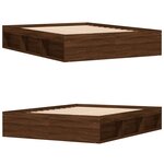 vidaXL Cadre de lit chêne marron 140x200 cm