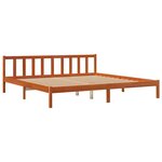 vidaXL Cadre de lit sans matelas cire marron 200x200cm bois pin massif