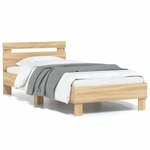vidaXL Cadre de lit sans matelas avec tête de lit 75x190 cm