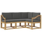vidaXL Ensemble de canapés d'extérieur 4 pc Blanc et anthracite