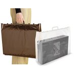 Sac plastique transparent à poignées rigides 50 x 45 x 10 cm (lot de 100)