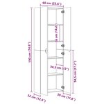 vidaXL Armoire de bureau Sonoma gris 60x32x190 cm Bois d'ingénierie