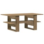 vidaXL Table basse chêne artisanal 102x55x42 cm bois d'ingénierie