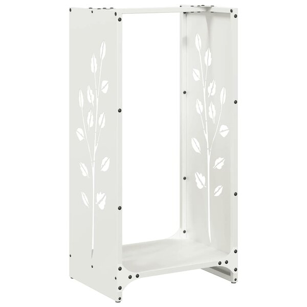 vidaXL Portant de bois chauffage blanc 40x30x80 cm