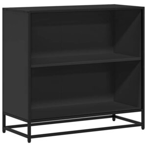 vidaXL Bibliothèque noir 80 5x35x76 cm bois d'ingénierie