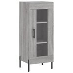 vidaXL Buffet haut Sonoma gris 34 5x34x180 cm Bois d'ingénierie