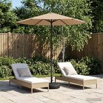 vidaXL Parasol de jardin 230 x 230 cm Polyester Rectangulaire Taupe