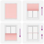 vidaXL Store plissé rose 105x150 cm largeur du tissu 104 4cm polyester