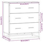 vidaXL Buffet chêne marron 68x35x76 cm bois d'ingénierie et métal