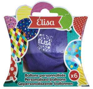 Ballons de baudruche prénom Elisa