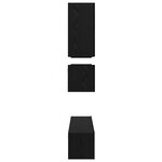 vidaXL Ensemble meuble TV 8 Pièces Chêne Noir 80 x 30 x 30 cm