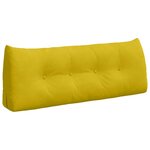 vidaXL Coussin de Dos Jaune 120 x 24 x 50 cm Velours