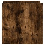 vidaXL Table de chevet chêne fumé 45x50x50 cm bois d'ingénierie