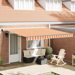 vidaXL Auvent Rétractable jaune et orange 400 × 300 cm Polyester