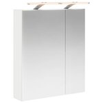vidaXL Armoire Miroir de Salle de Bain Blanc 60 x 14 5 x 70 cm