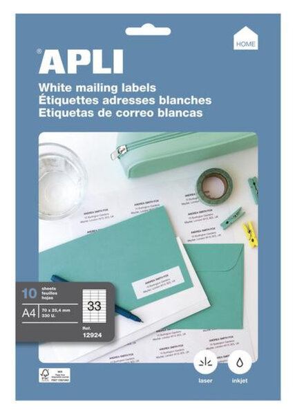 P10  Feuilles  330 Étiquettes Multi-Usage Blc 70X25 4